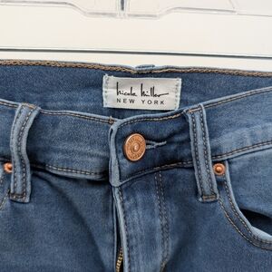 Nicole Miller Women's Ankle Crop Jeans in Medium Blue Denim